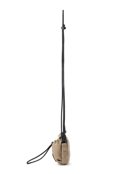 COTTON LINEN TWILL / LEATHER POUCH