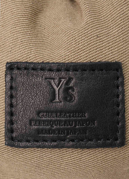 COTTON LINEN TWILL / LEATHER POUCH