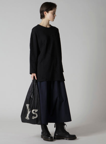 Y'S LOGO STITCH NYLON SHOPPING BAG
