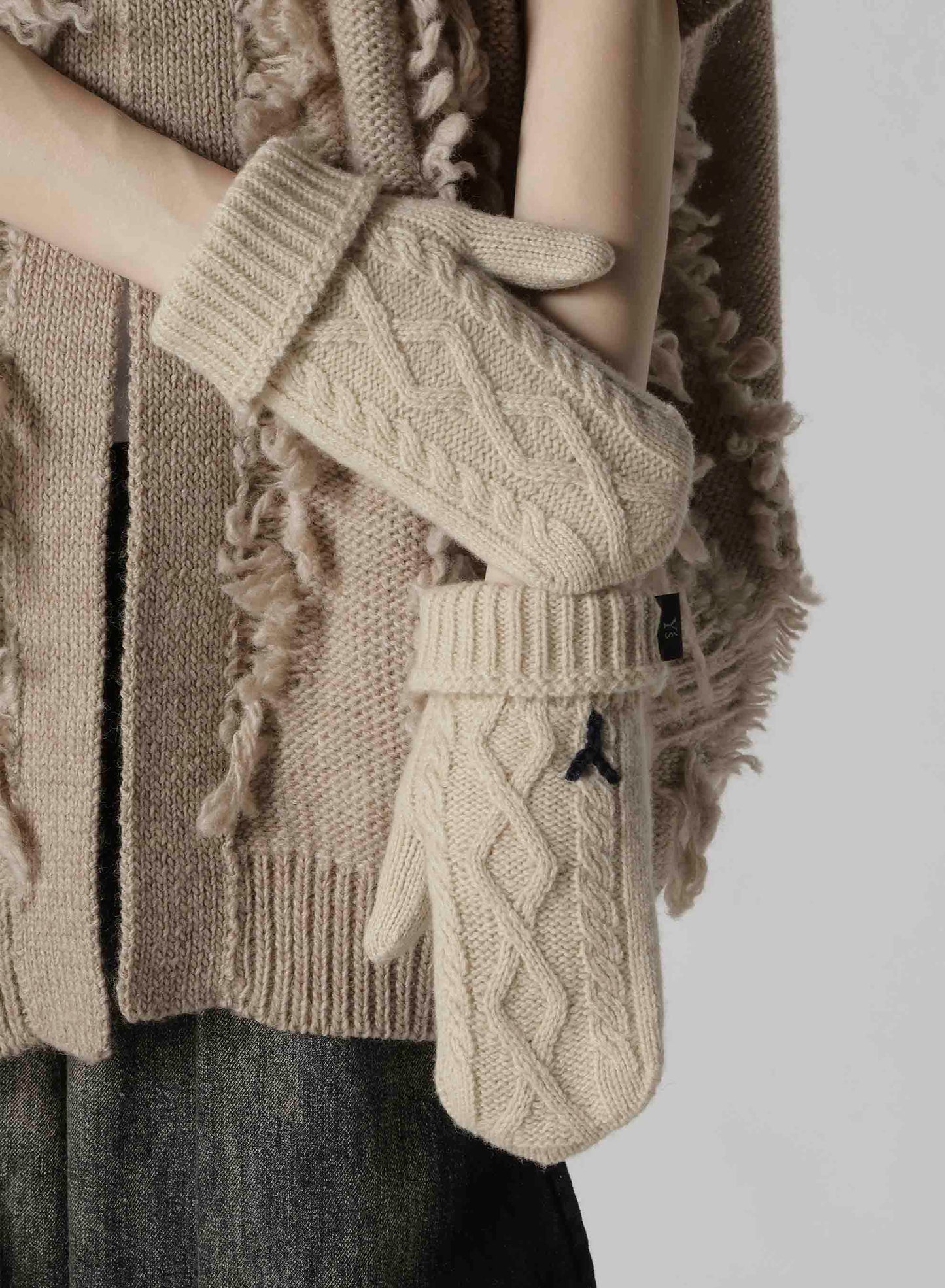WOOL NYLON MITTENS