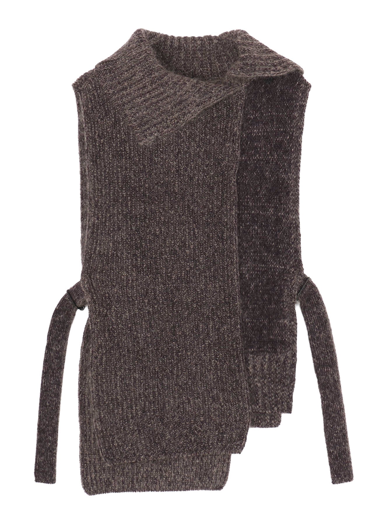 MOHAIR WOOL COMBINATION KNIT VEST