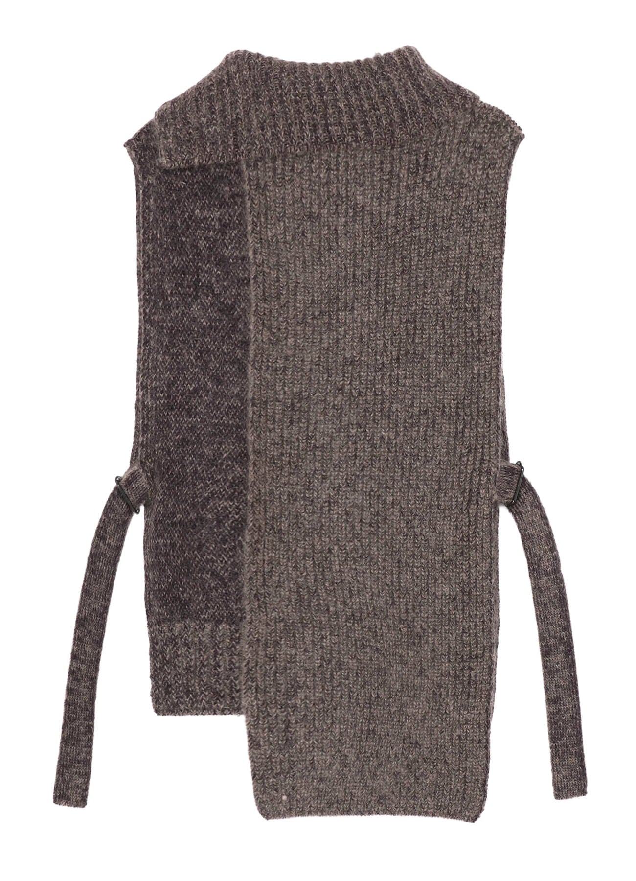 MOHAIR WOOL COMBINATION KNIT VEST