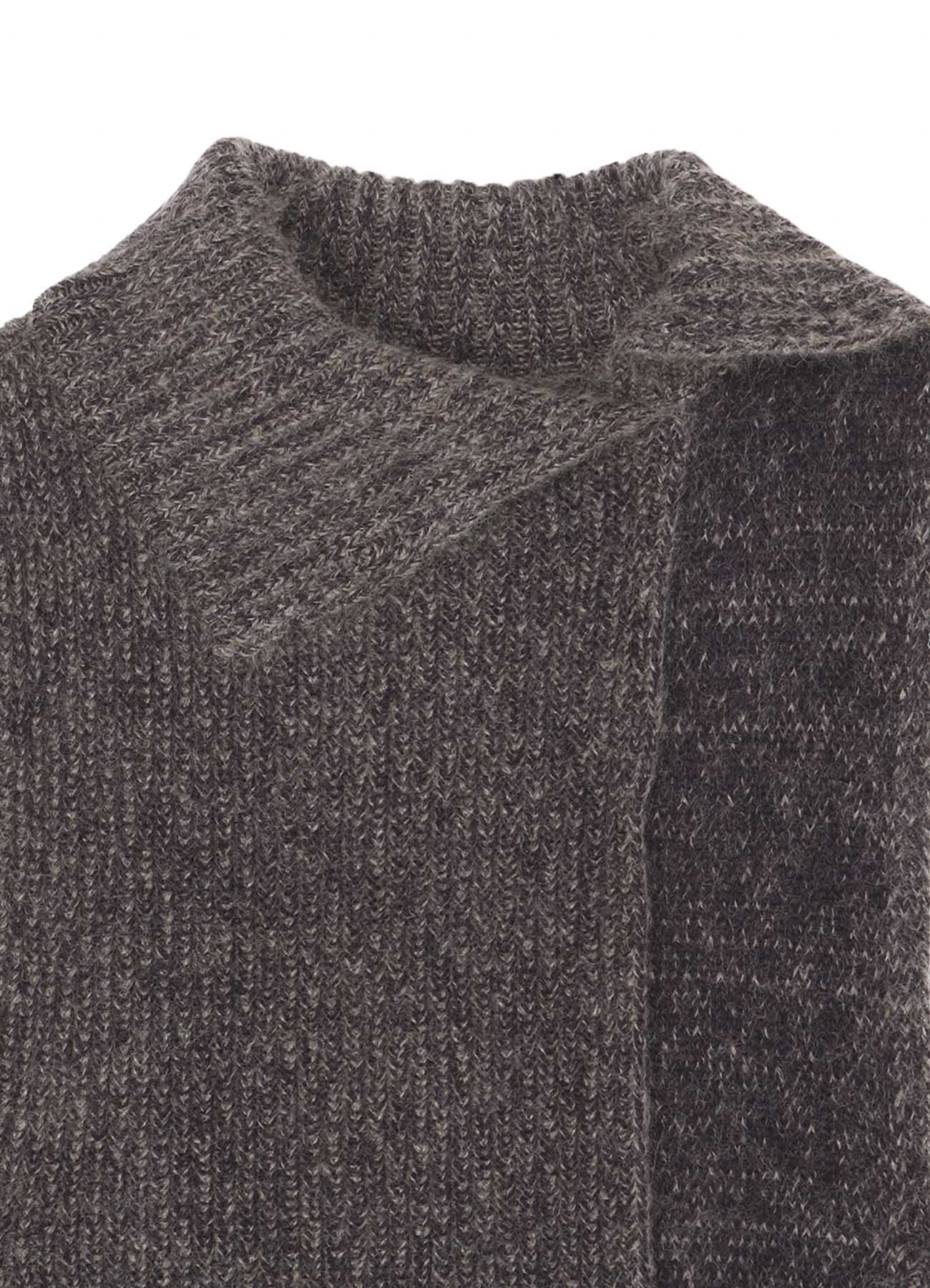 MOHAIR WOOL COMBINATION KNIT VEST