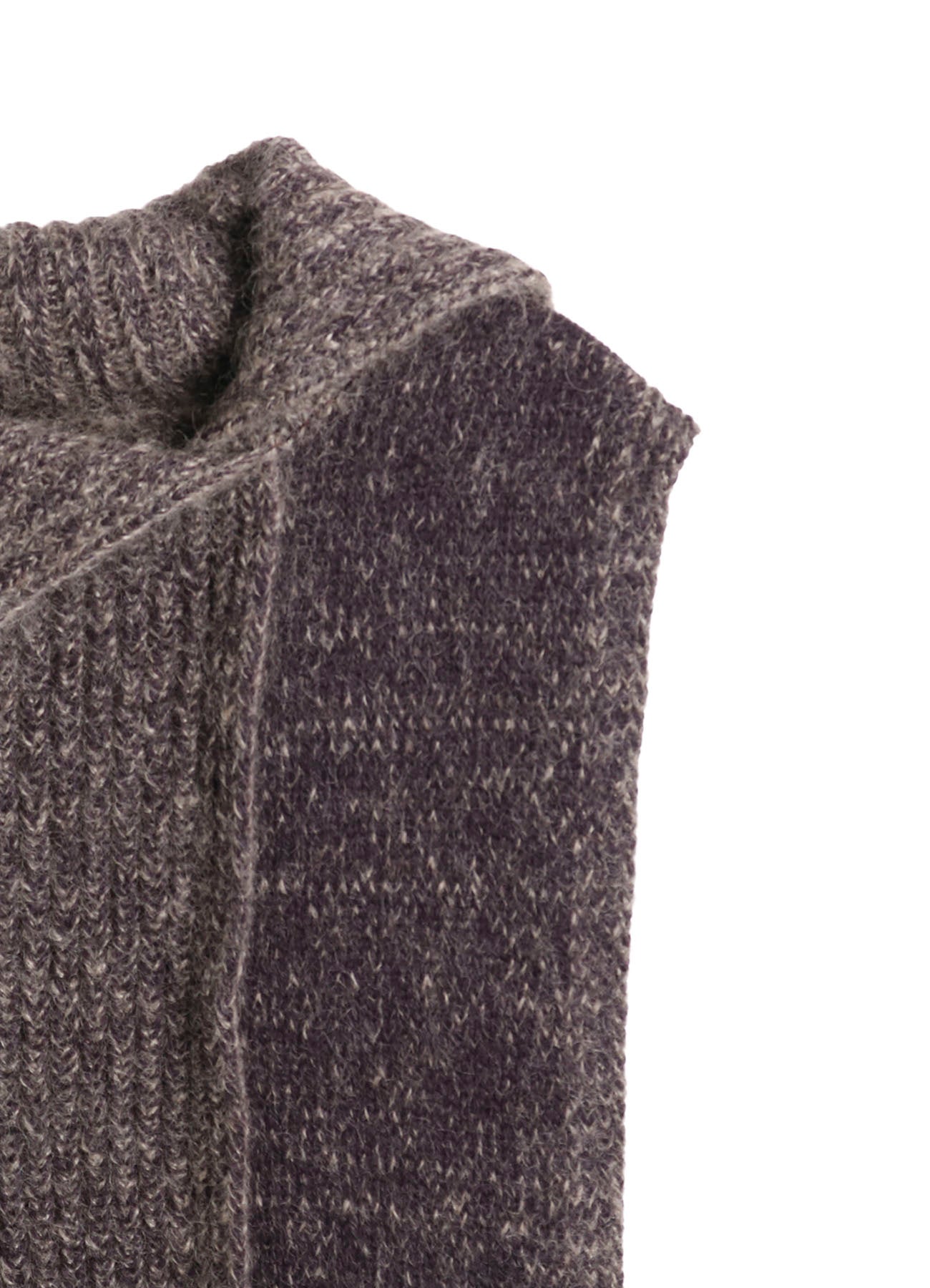 MOHAIR WOOL COMBINATION KNIT VEST