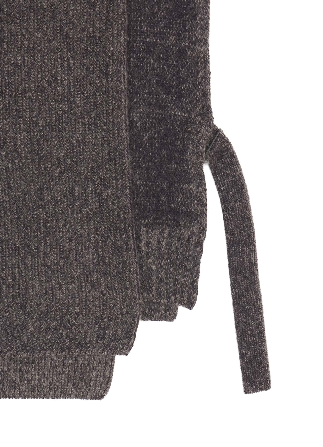 MOHAIR WOOL COMBINATION KNIT VEST