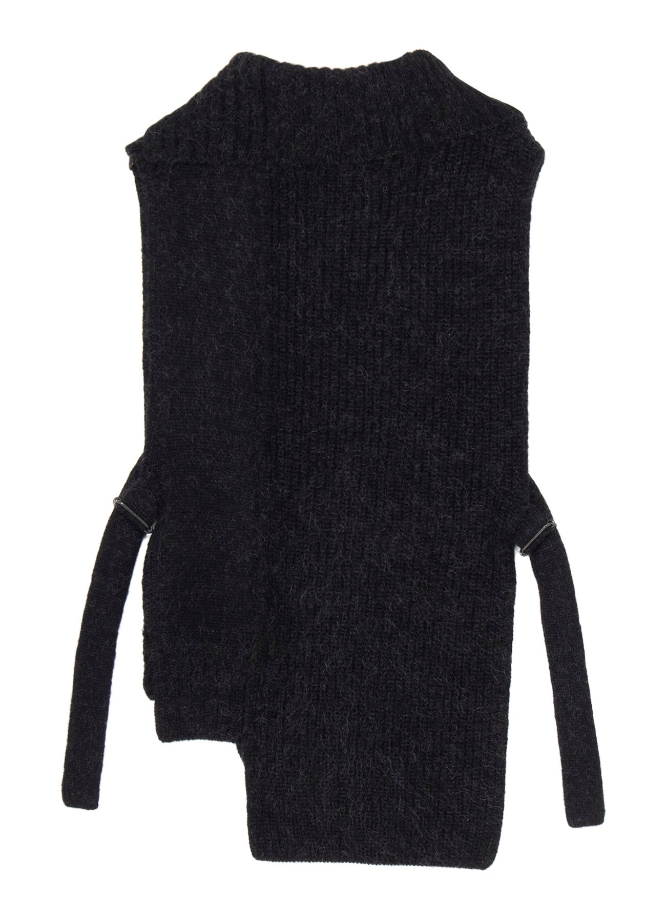 MOHAIR WOOL COMBINATION KNIT VEST