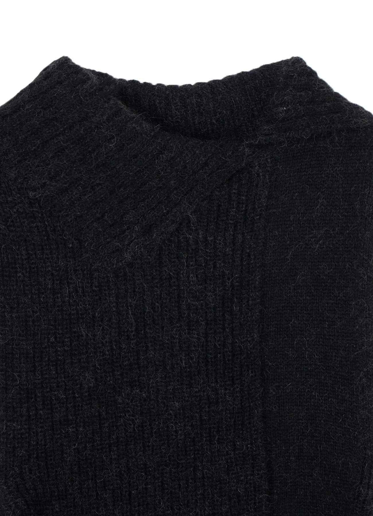 MOHAIR WOOL COMBINATION KNIT VEST