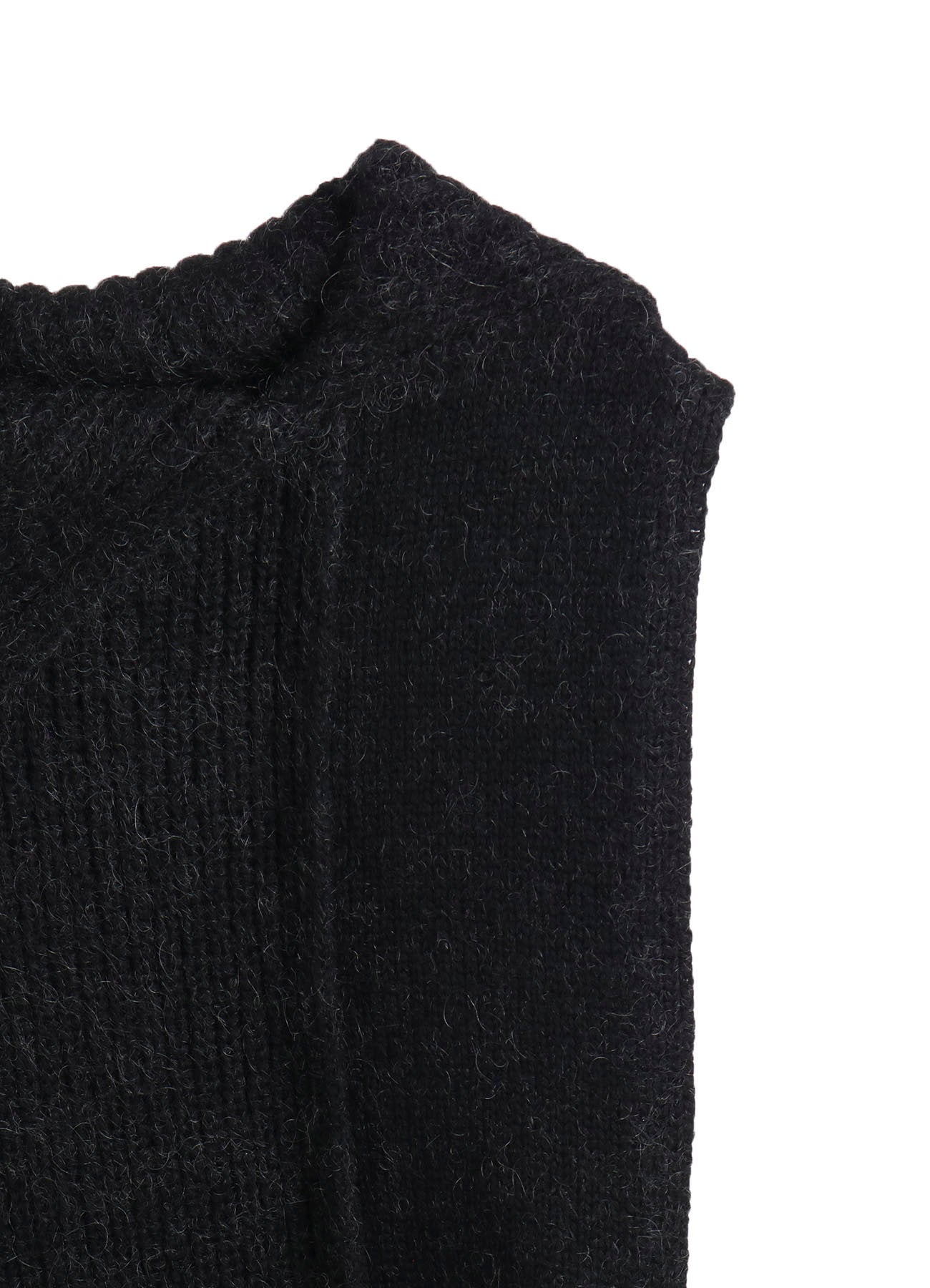 MOHAIR WOOL COMBINATION KNIT VEST