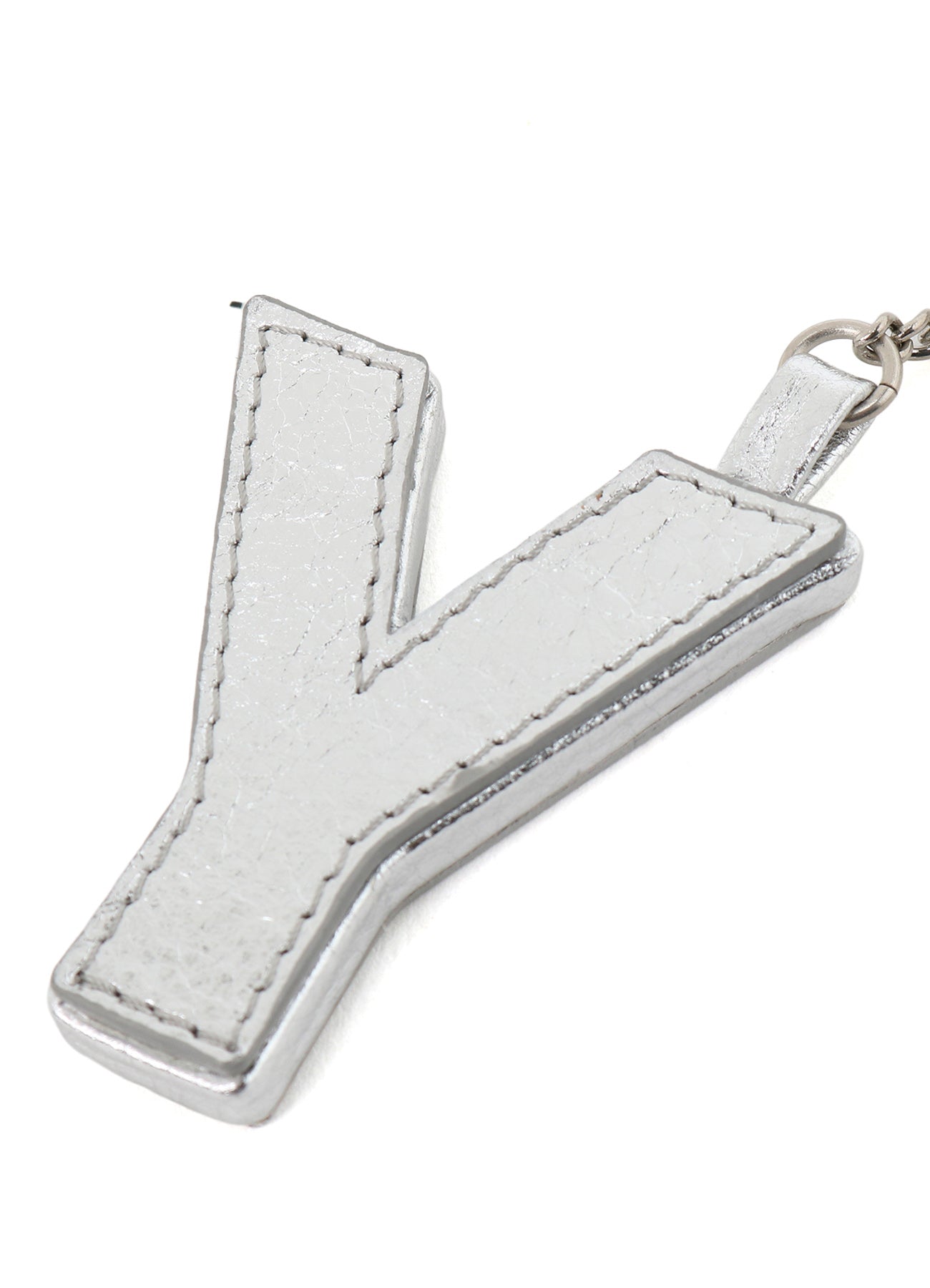 Y'S BLOCK LEATHER BAG CHARM
