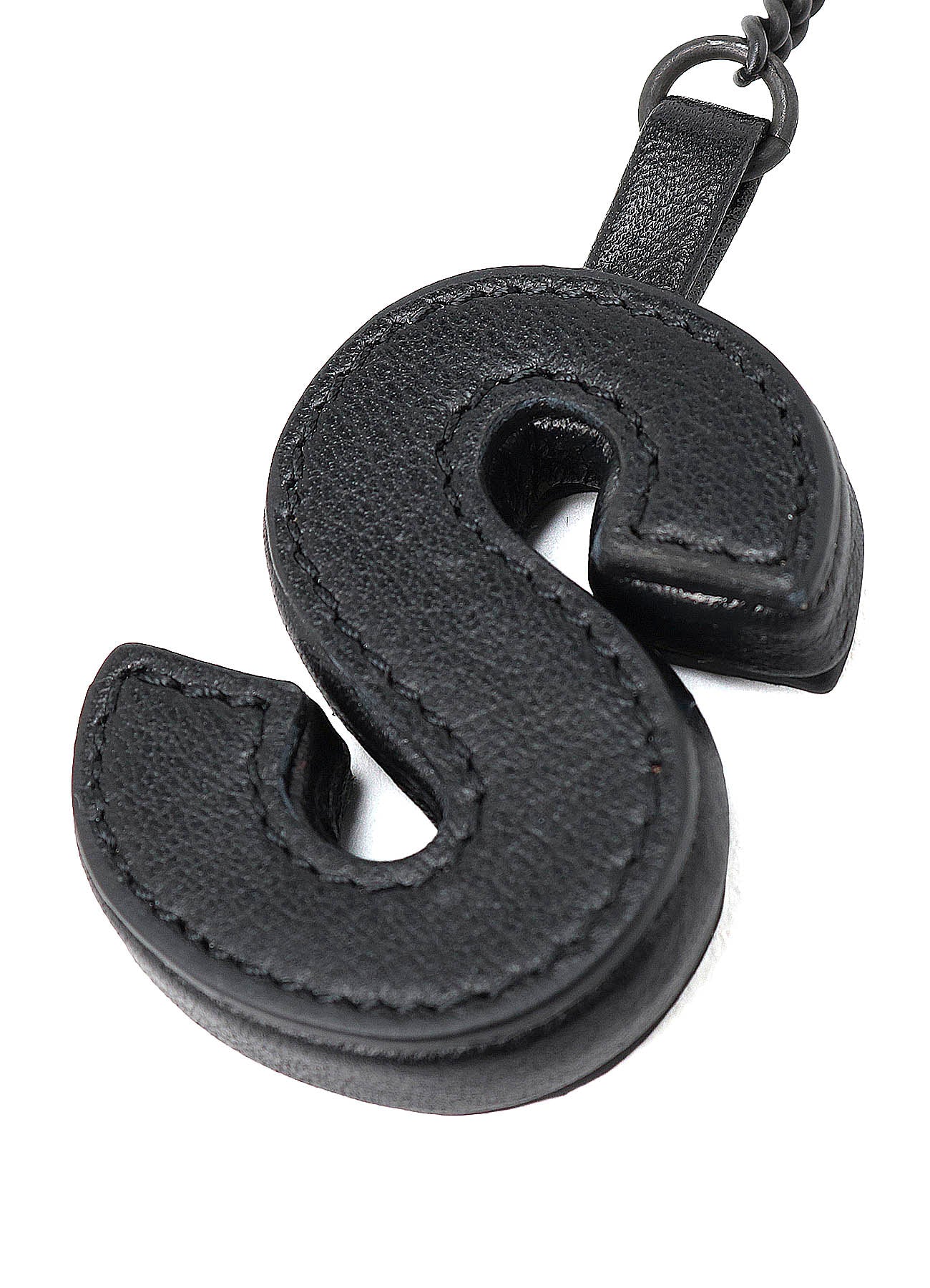 Y'S BLOCK LEATHER BAG CHARM