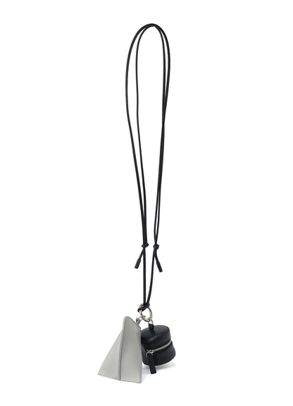 LEATHER BLOCK SHOULDER STRAP