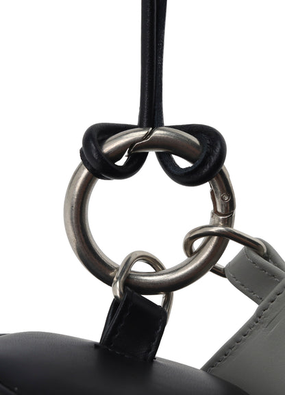 LEATHER BLOCK SHOULDER STRAP