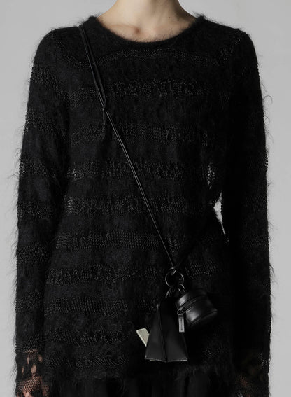 LEATHER BLOCK SHOULDER STRAP