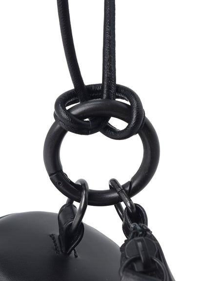 LEATHER BLOCK SHOULDER STRAP