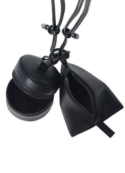 LEATHER BLOCK SHOULDER STRAP