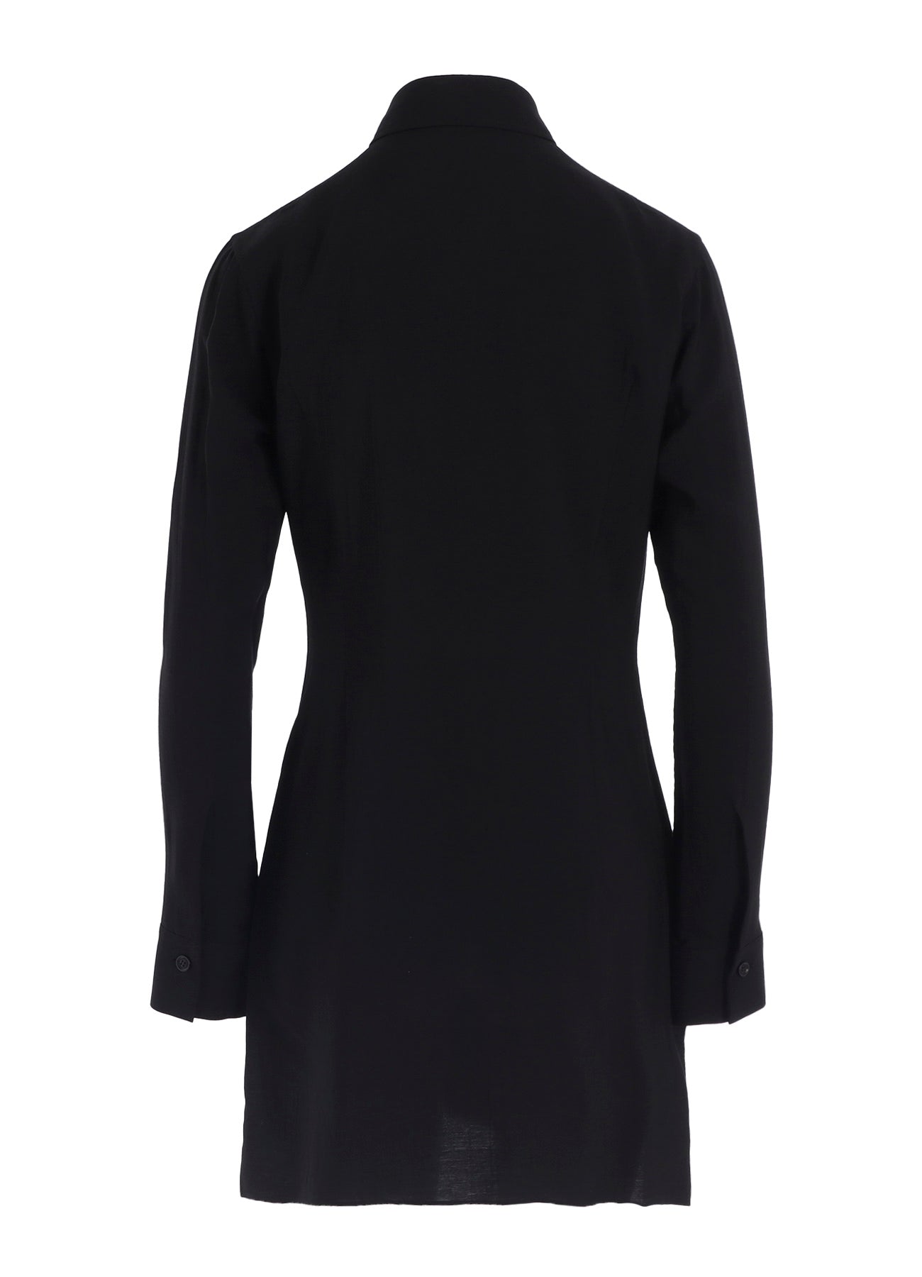 HARD-TWIST SERGE SHIRT WITH DRAPED FRONT PANEL