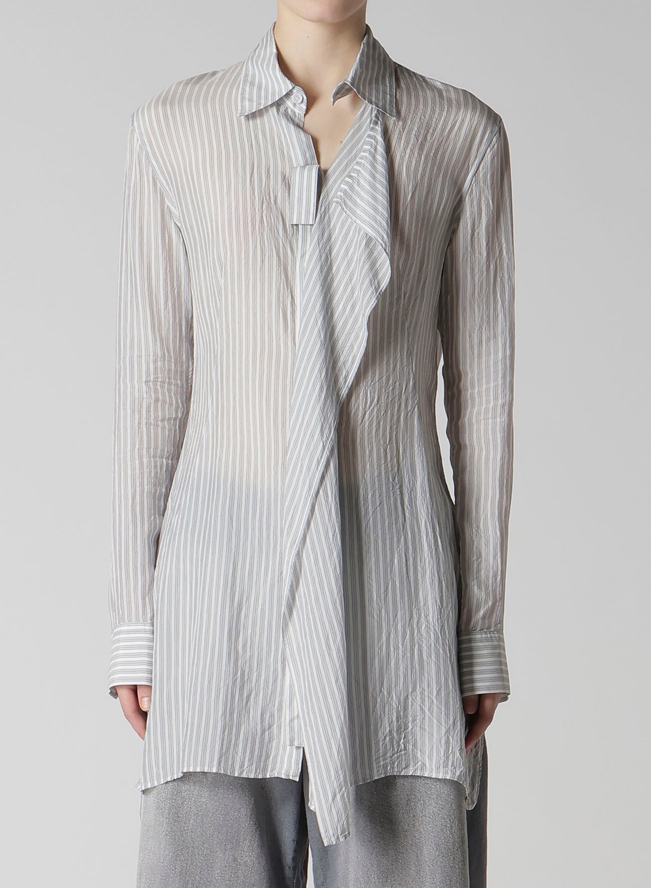 CUPRO STRIPE FRONT CLOTH SHIRT