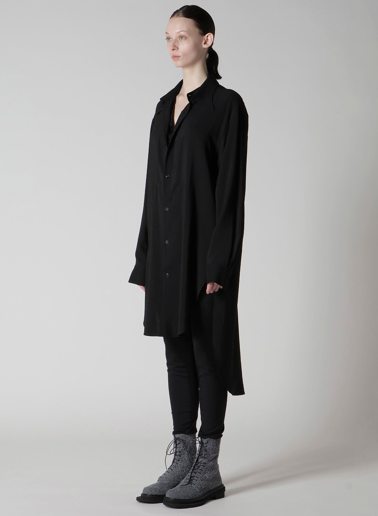 HARD-TWIST SERGELAYERED FRONT SHIRT