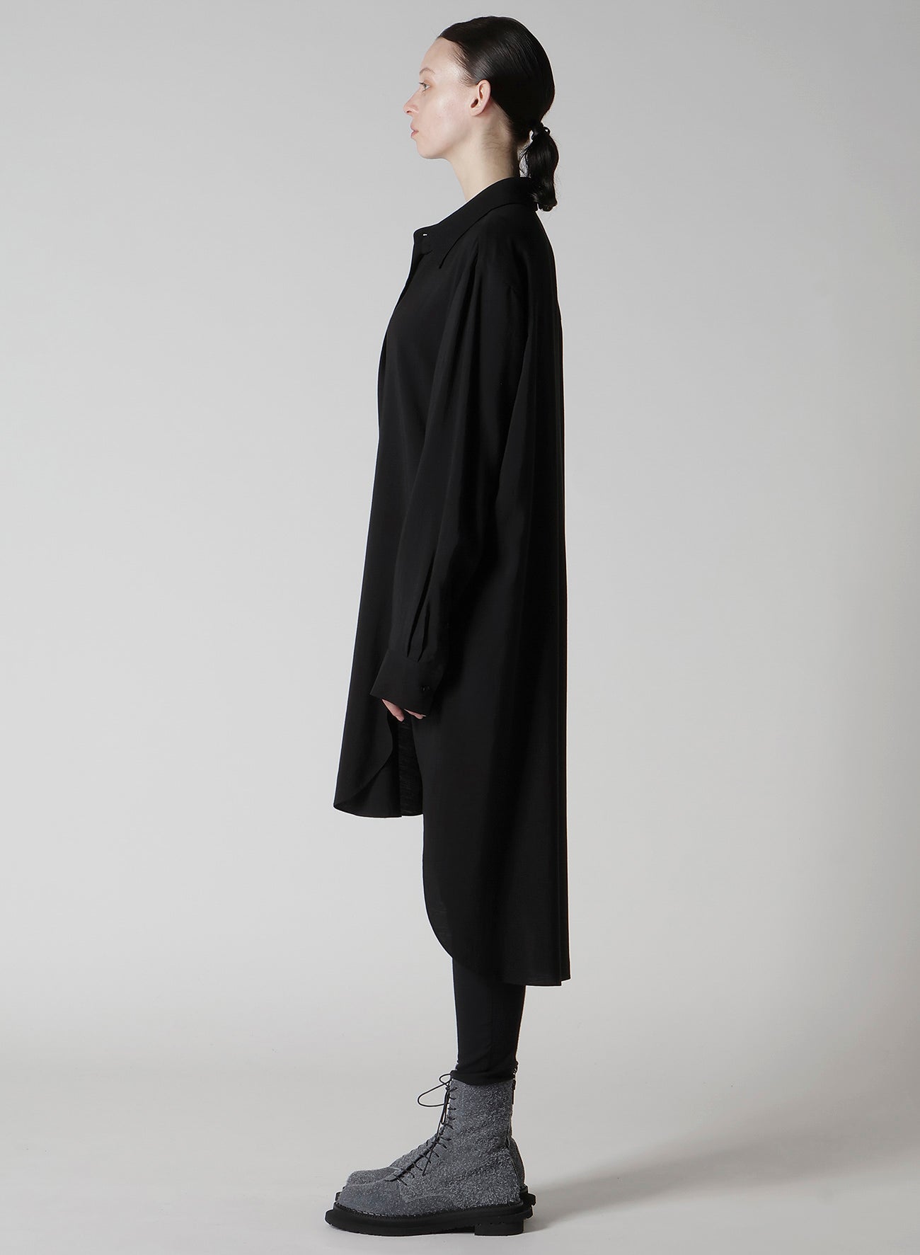 HARD-TWIST SERGELAYERED FRONT SHIRT