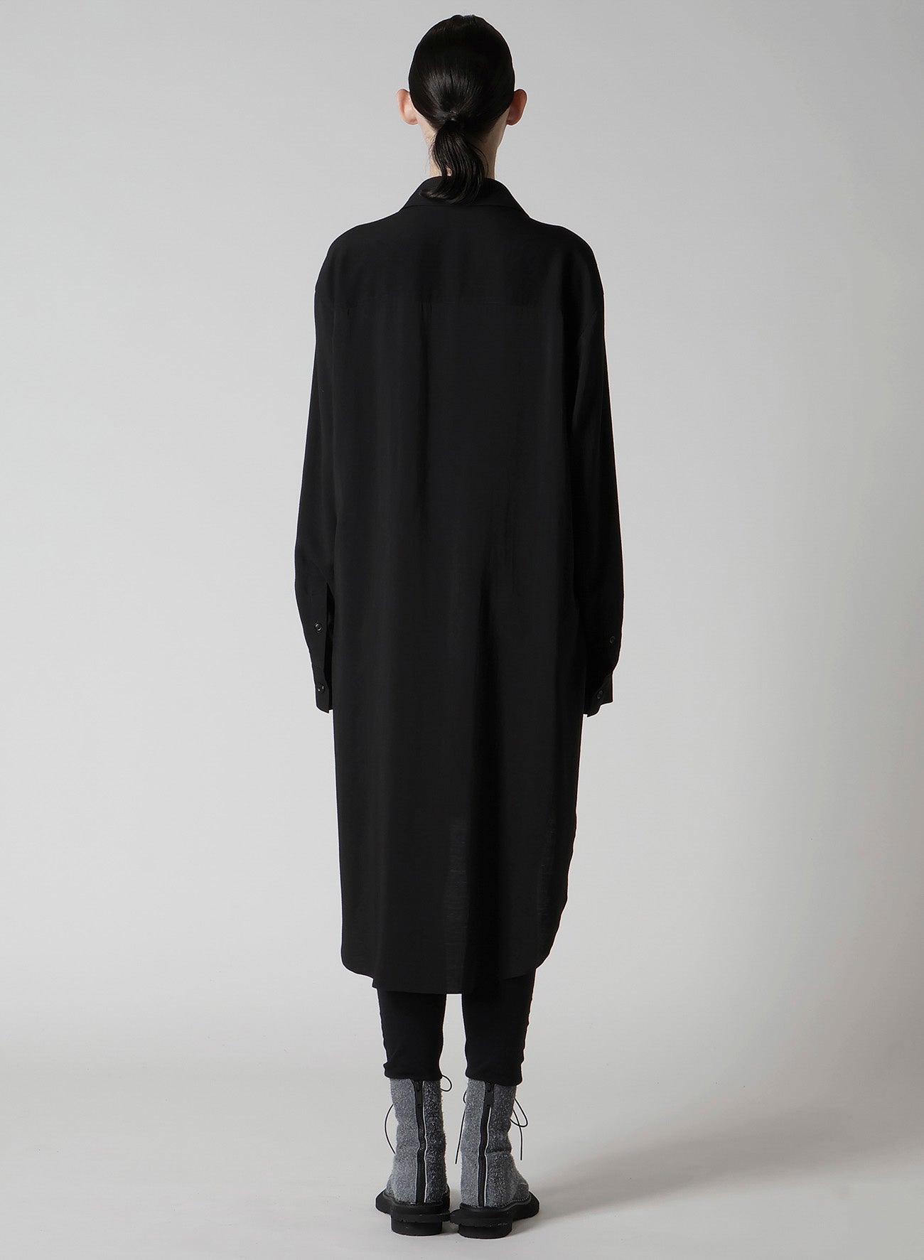 HARD-TWIST SERGELAYERED FRONT SHIRT