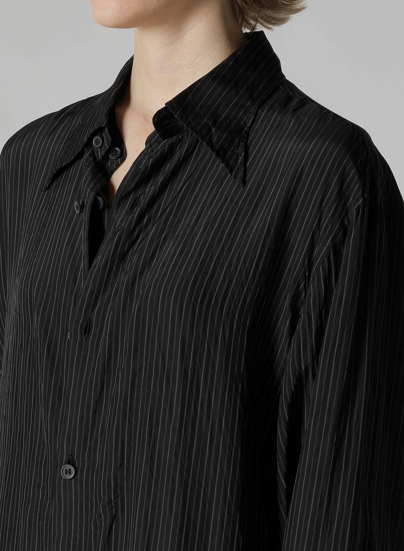 CUPRO STRIPE DOUBLE FRONT SHIRT