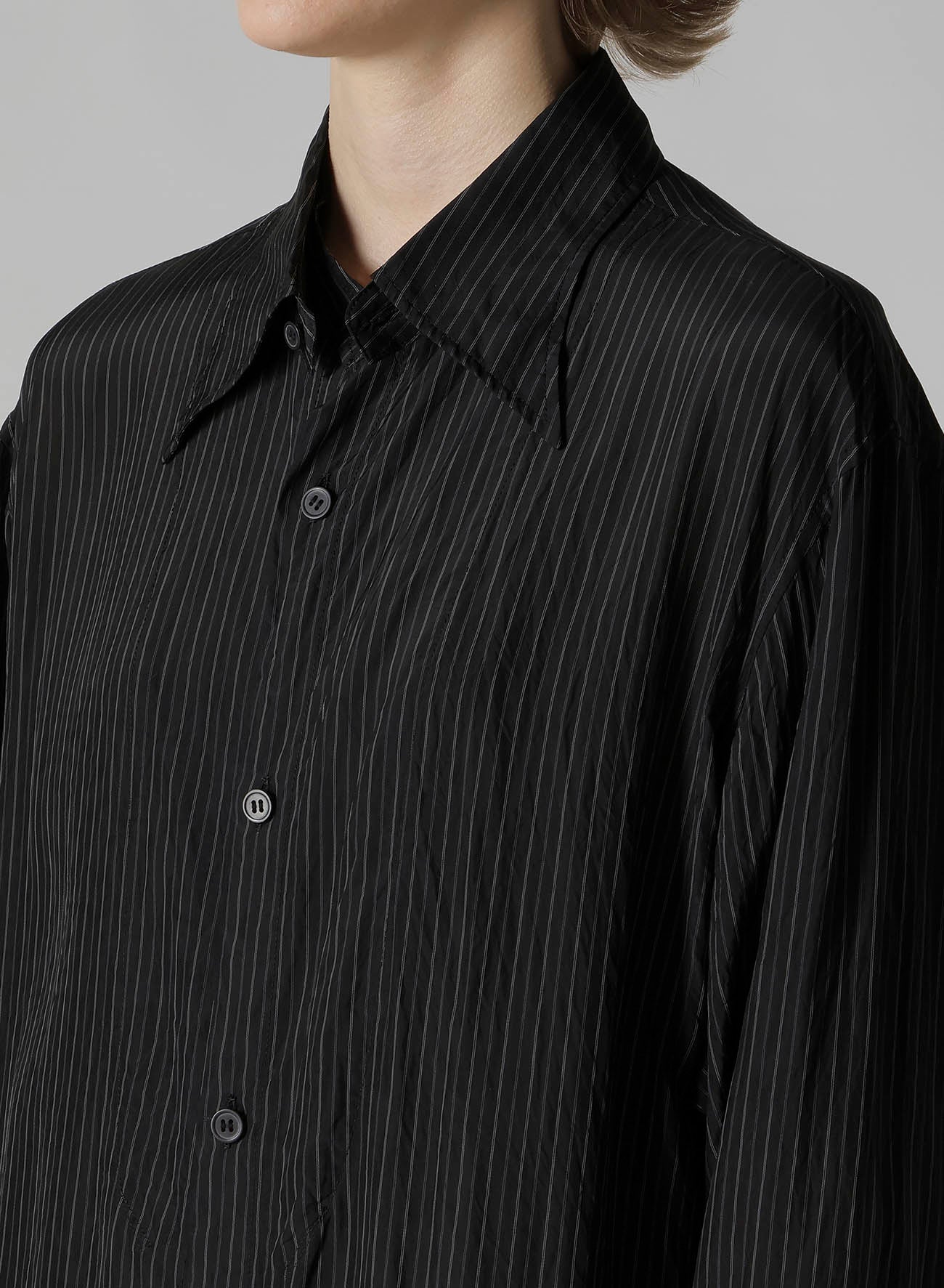 CUPRO STRIPE DOUBLE FRONT SHIRT