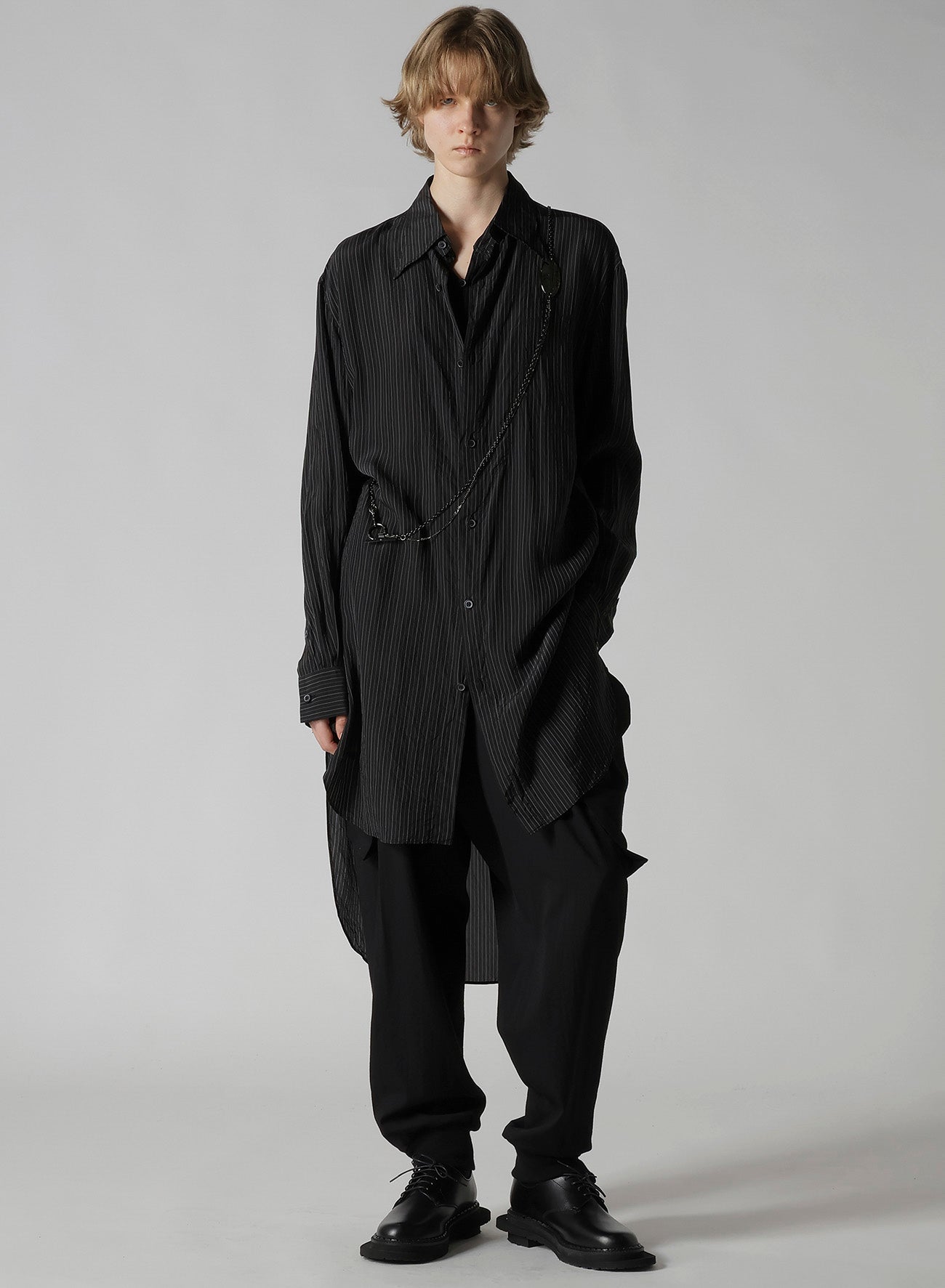CUPRO STRIPE DOUBLE FRONT SHIRT