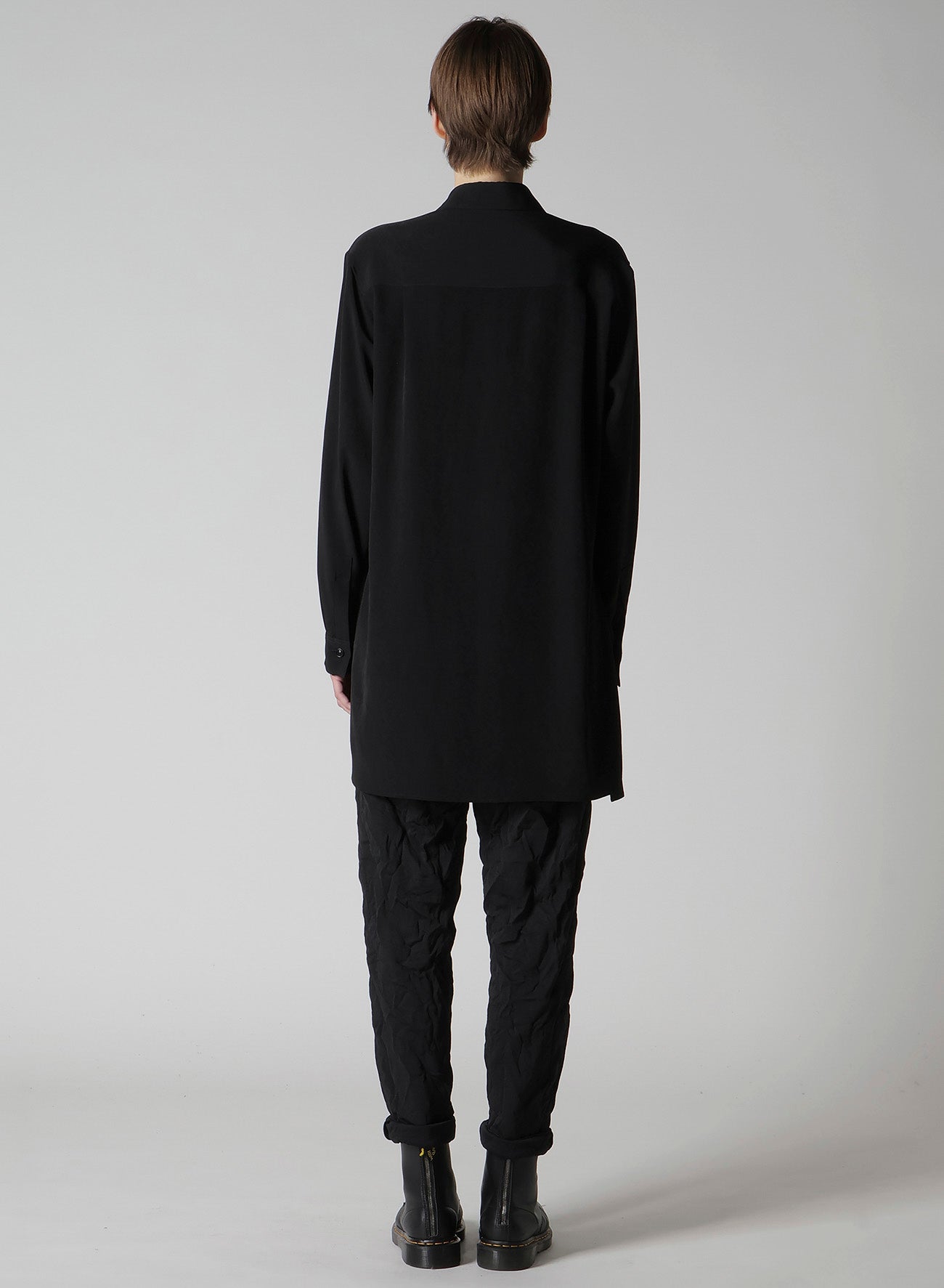 TA/PE CREPE DE CHINE ASYMMETRIC BLOUSE