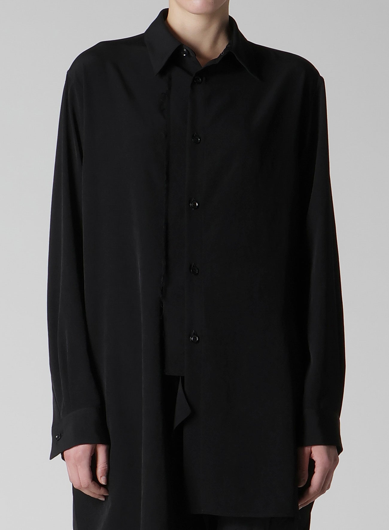 TA/PE CREPE DE CHINE ASYMMETRIC BLOUSE