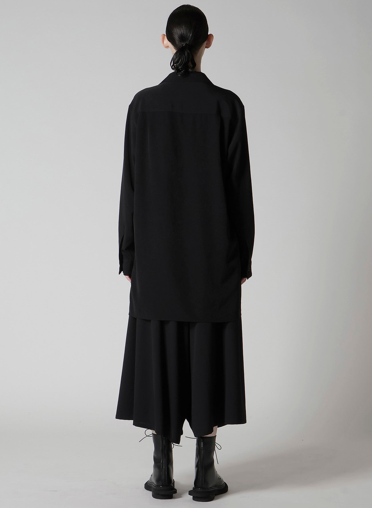TA/PE CREPE DE CHINE OPEN COLLART SHIRT
