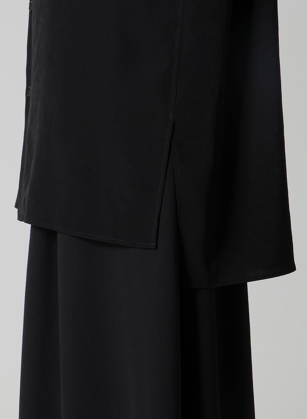 TA/PE CREPE DE CHINE OPEN COLLART SHIRT