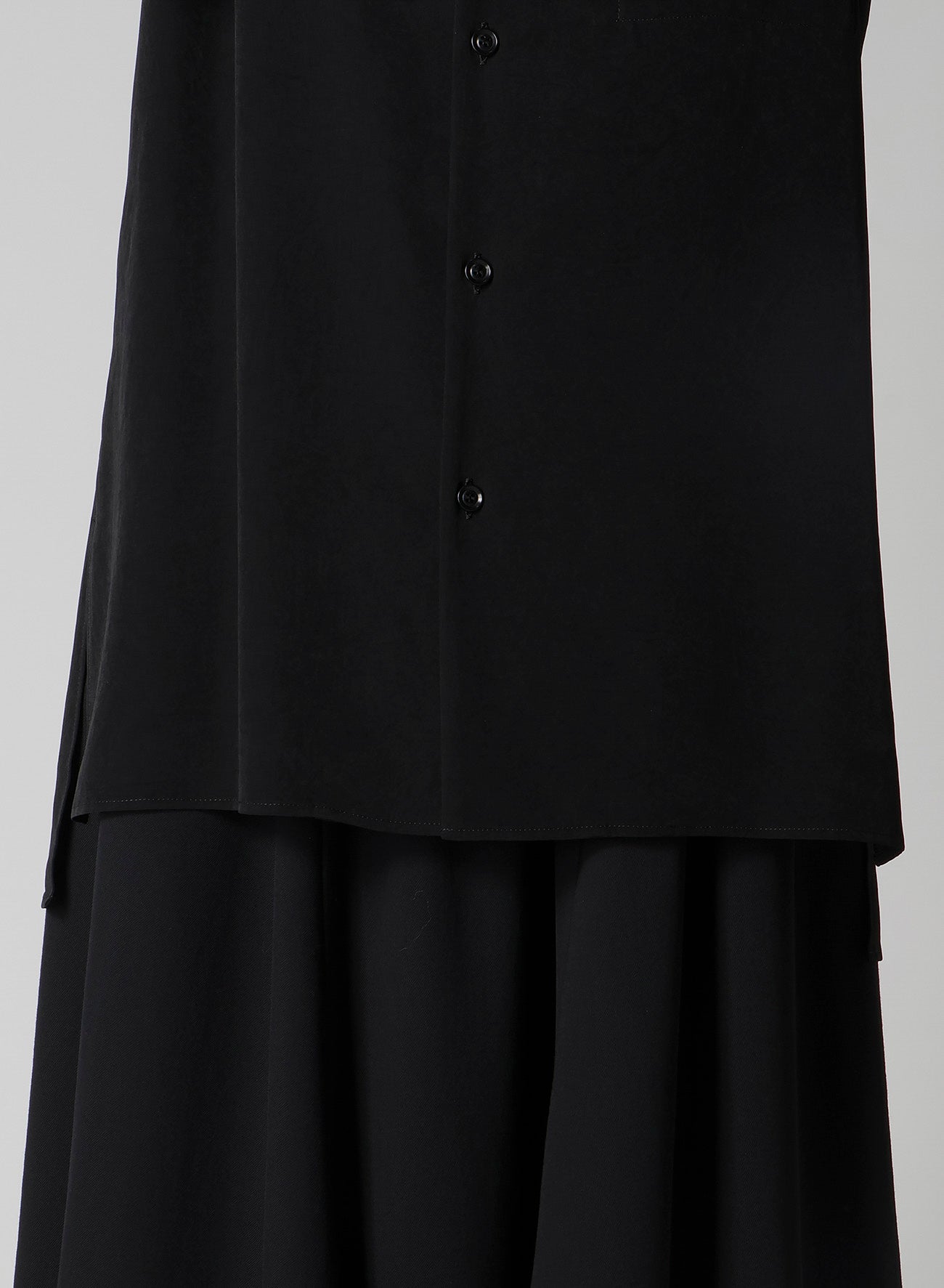 TA/PE CREPE DE CHINE OPEN COLLART SHIRT