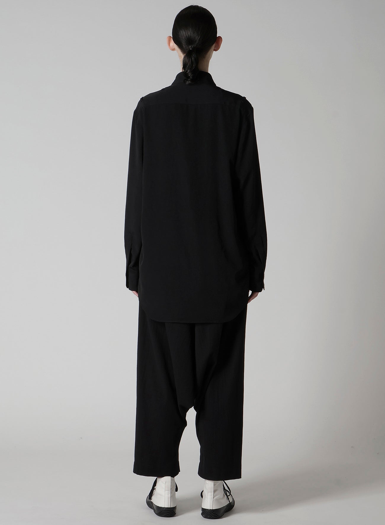 TA/PE CREPE DE CHINE SHOULDER LOOP BLOUSE
