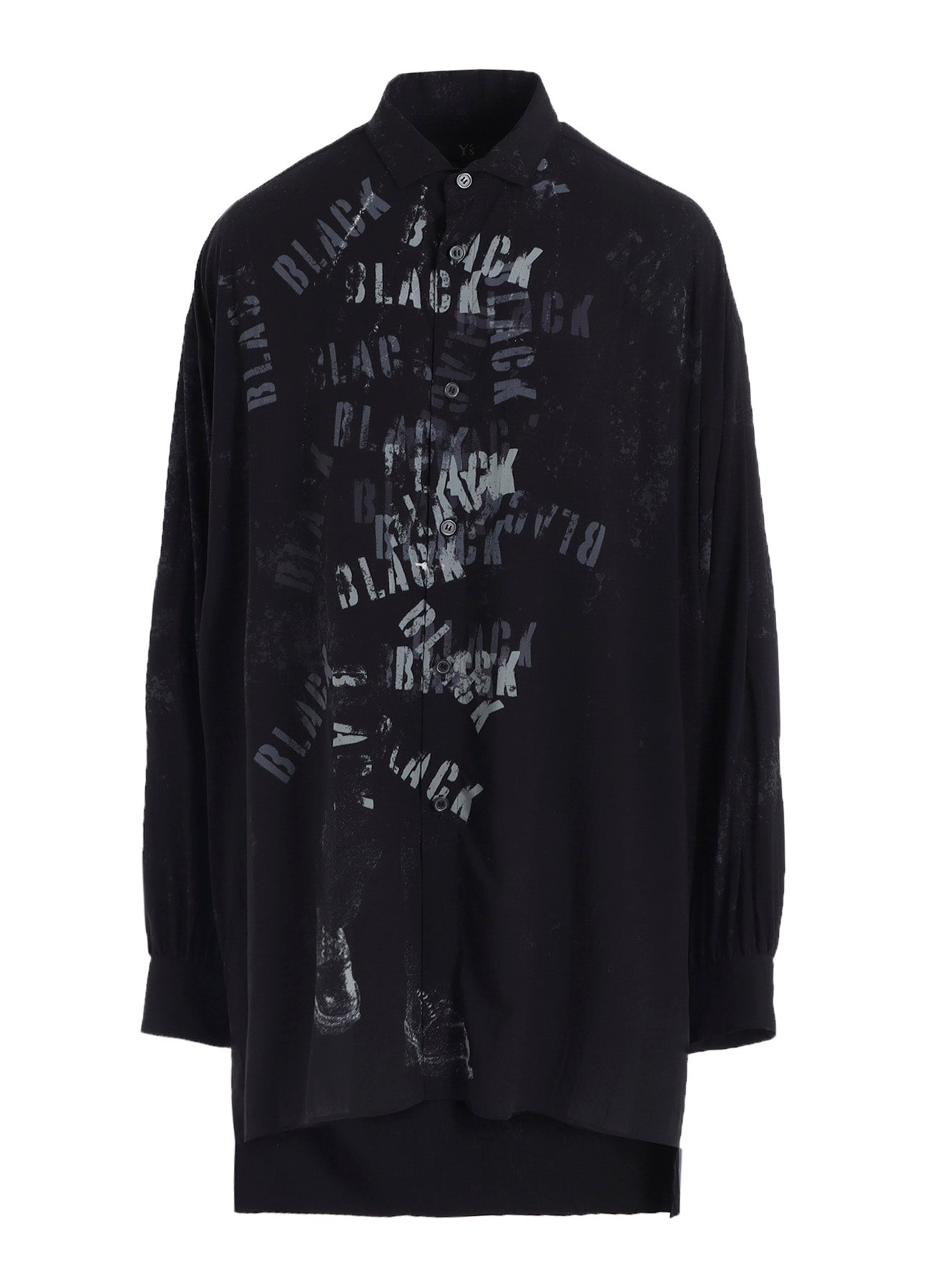 "BLACK" PRINT BIG BLOUSE