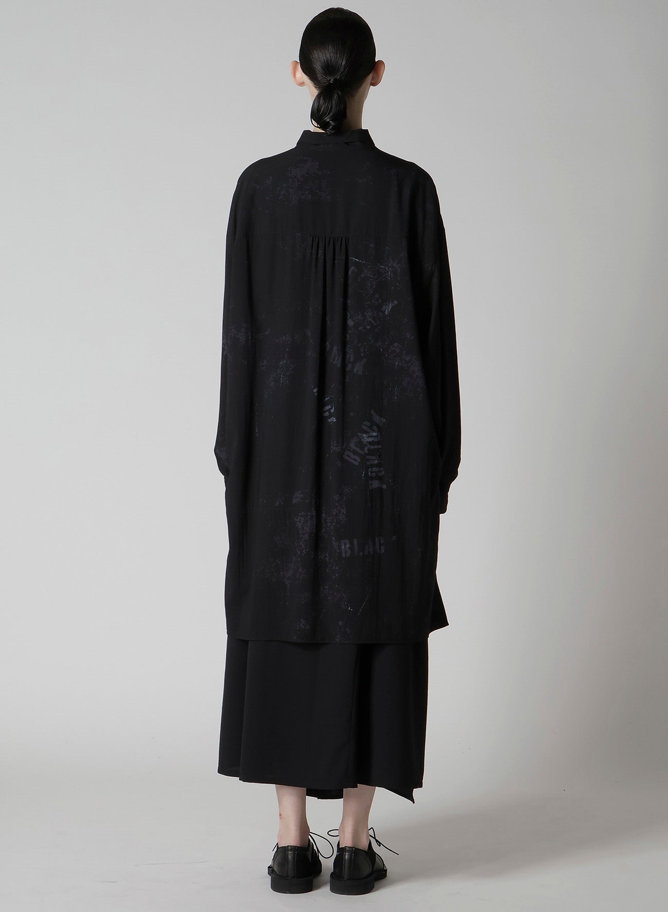 "BLACK" PRINT BIG BLOUSE