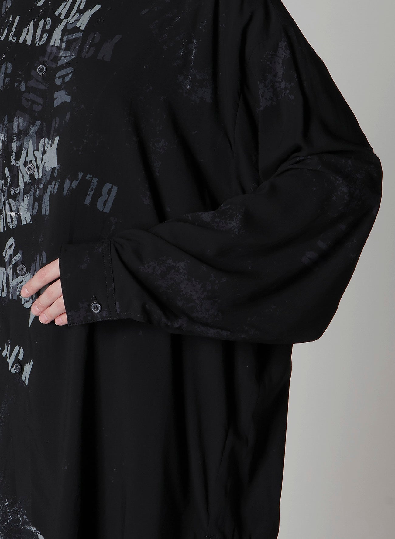"BLACK" PRINT BIG BLOUSE