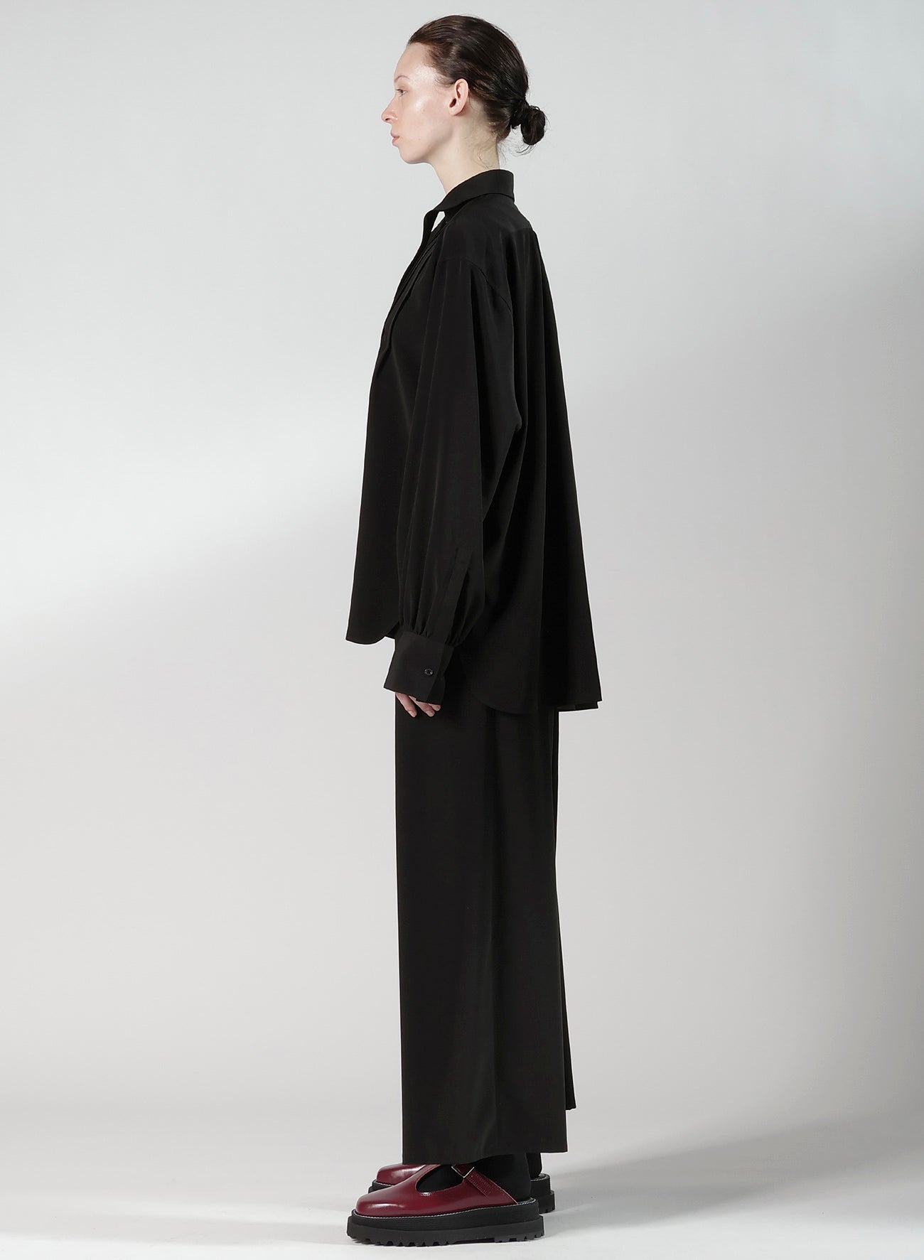 TA/PE SUPER VIYON TUSSER SHIRT WITH BOWTIE