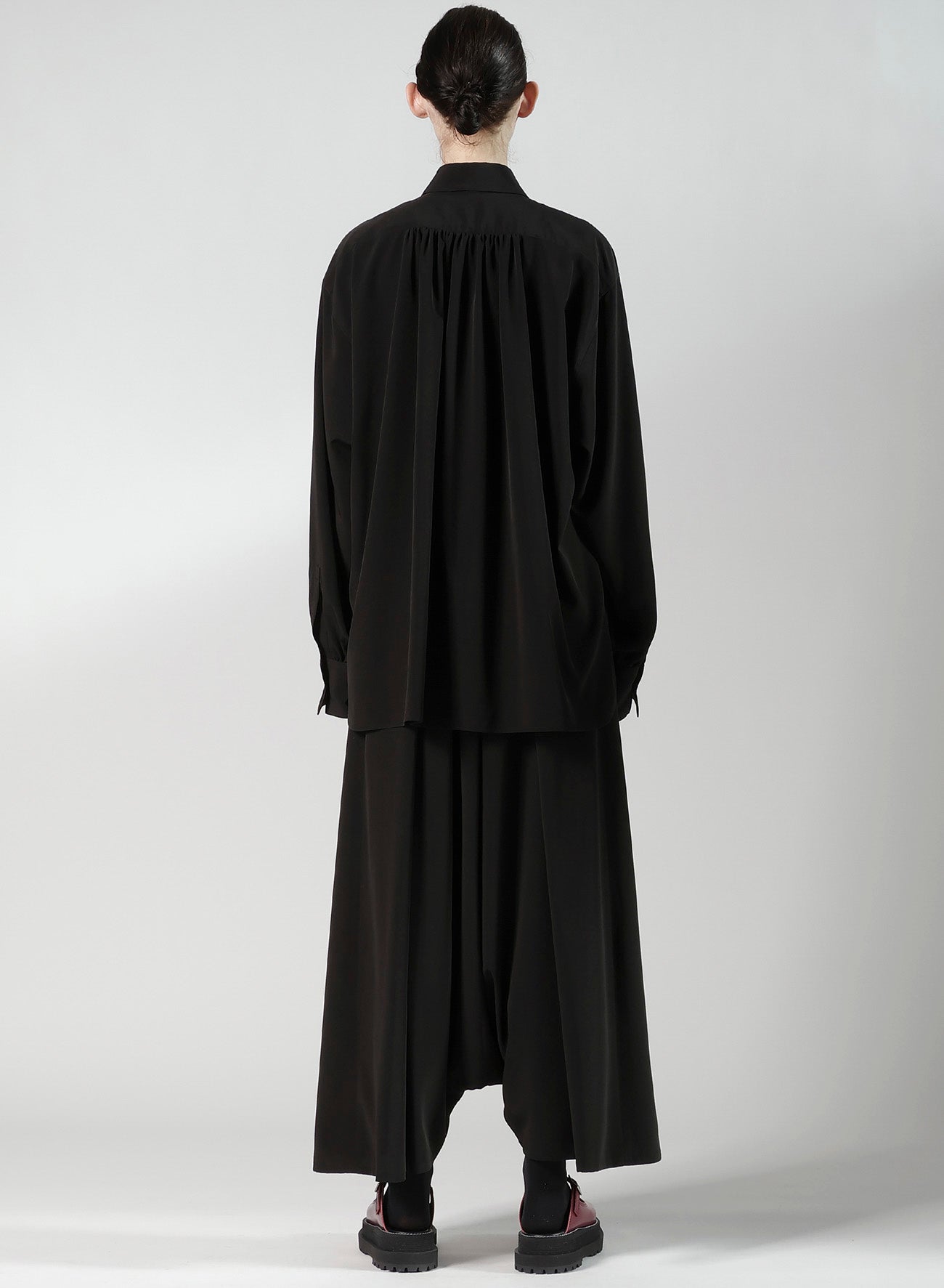 TA/PE SUPER VIYON TUSSER SHIRT WITH BOWTIE