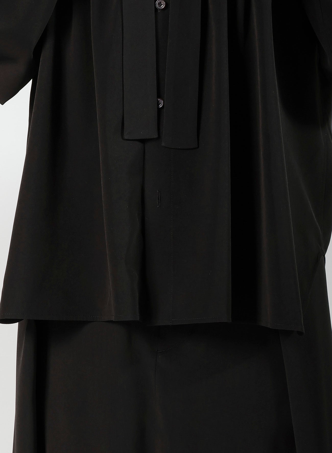 TA/PE SUPER VIYON TUSSER SHIRT WITH BOWTIE