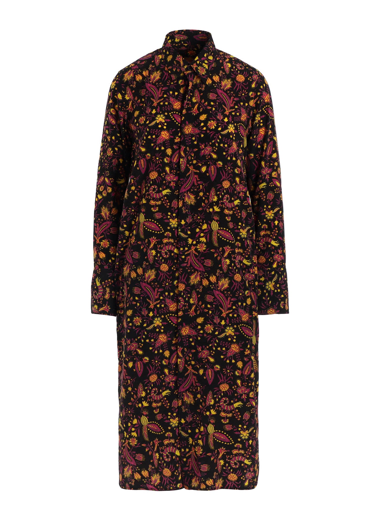 FLOWER PRINT LONG SHIRT