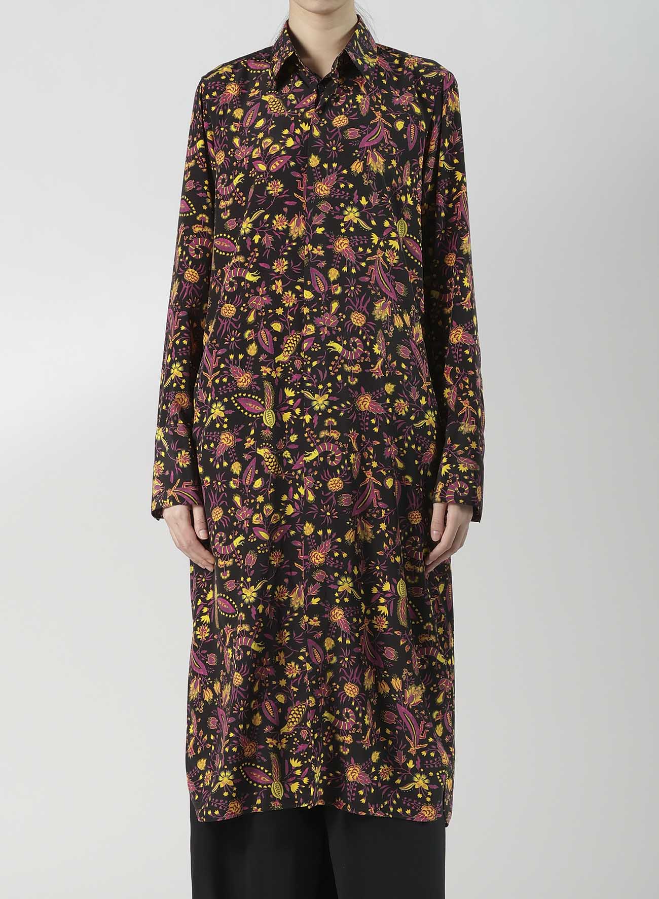 FLOWER PRINT LONG SHIRT