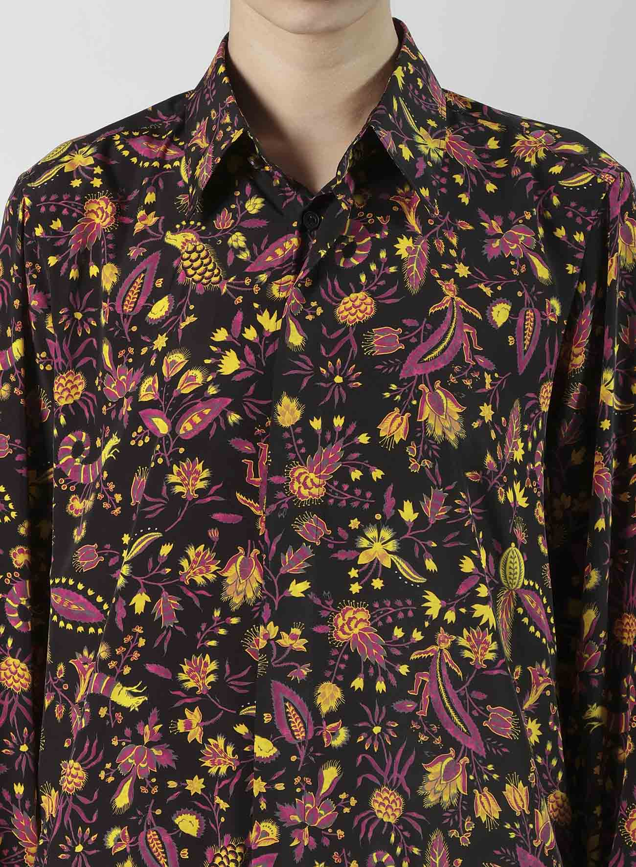 FLOWER PRINT LONG SHIRT