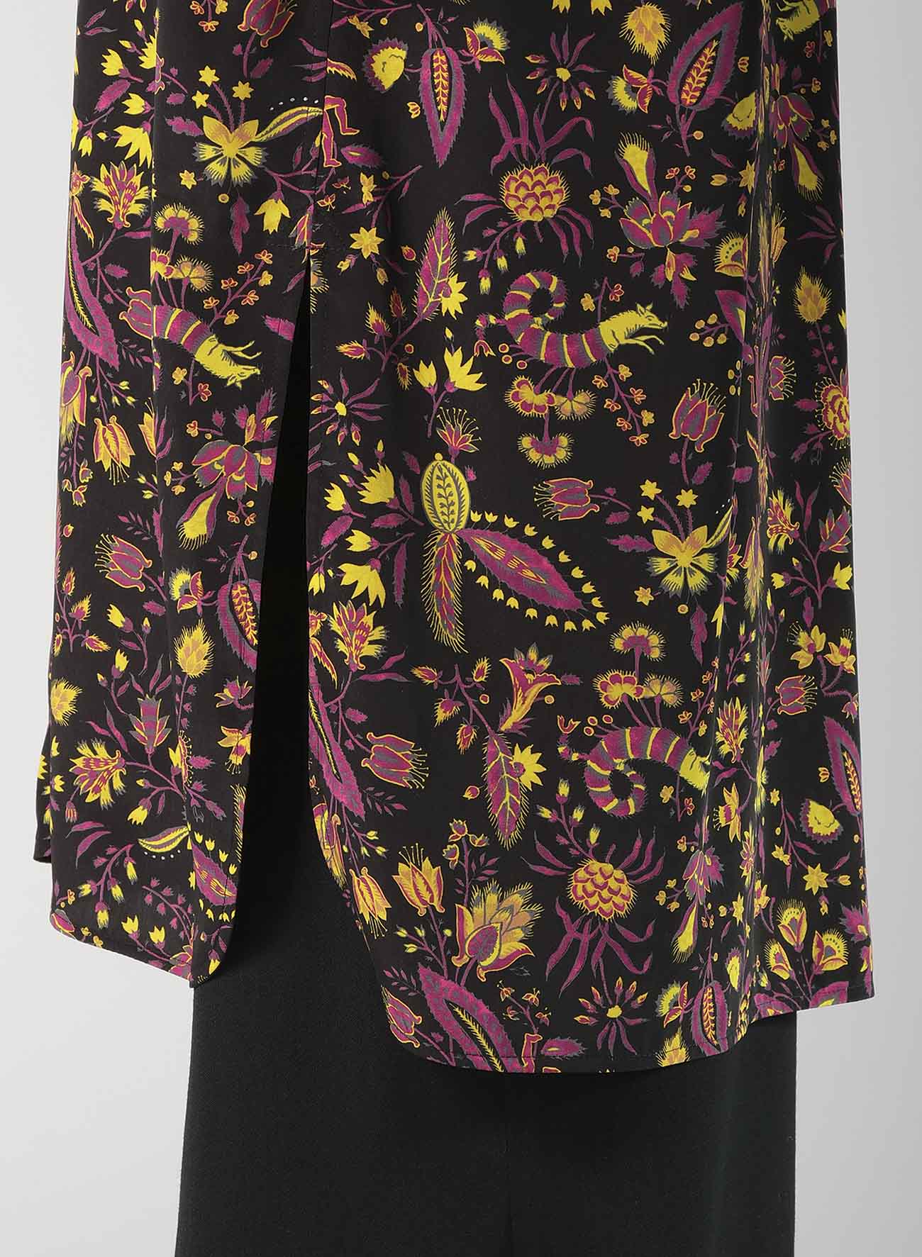 FLOWER PRINT LONG SHIRT