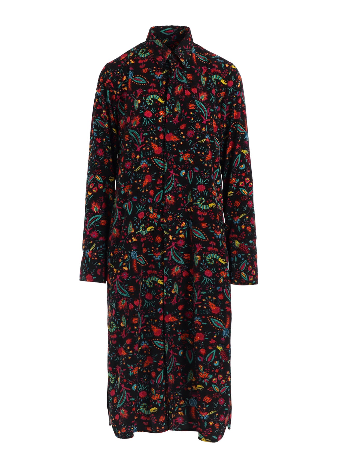 FLOWER PRINT LONG SHIRT