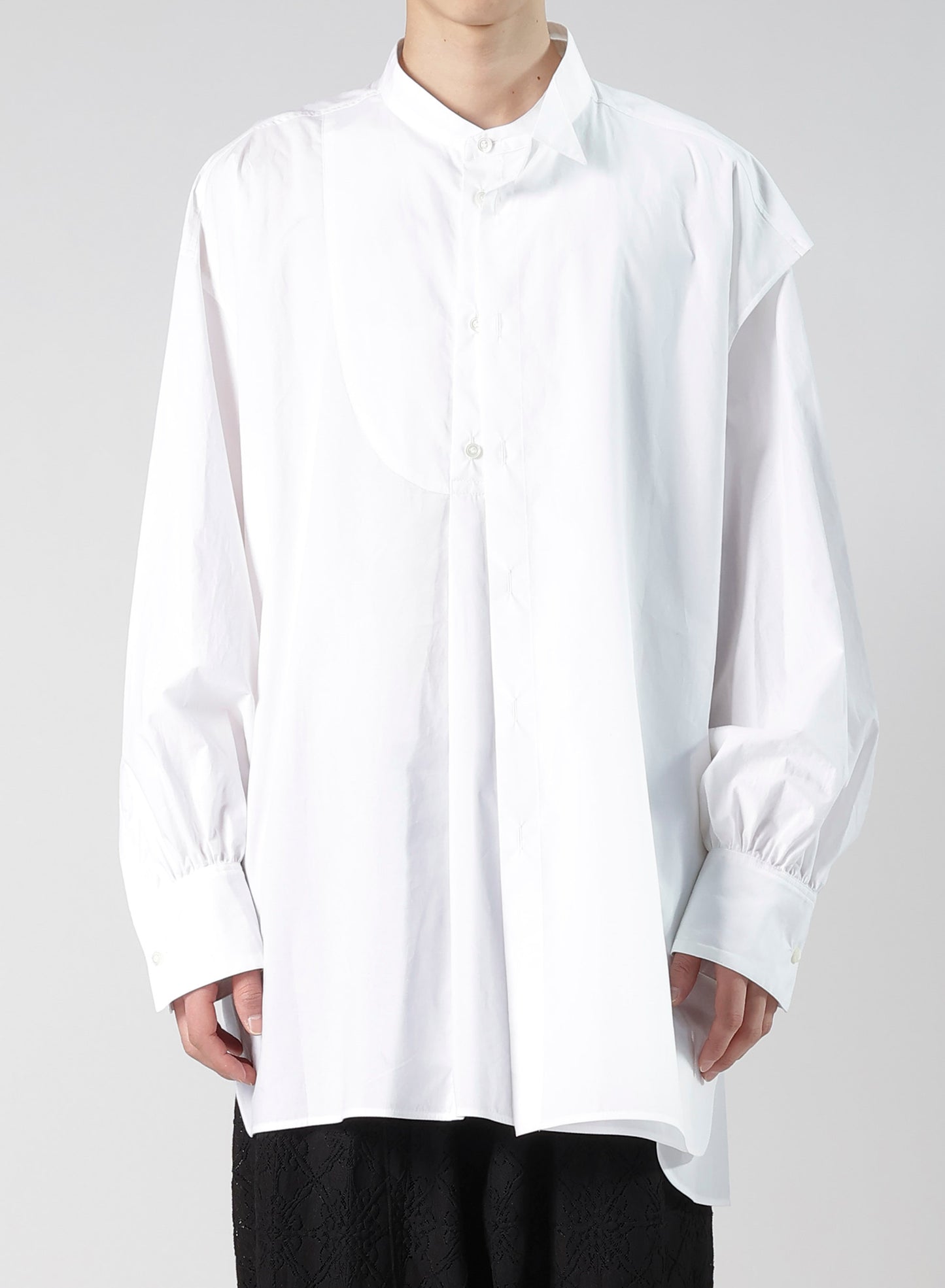 COMPACT TYPEWRITER PANEL DOUBLE BLOUSE