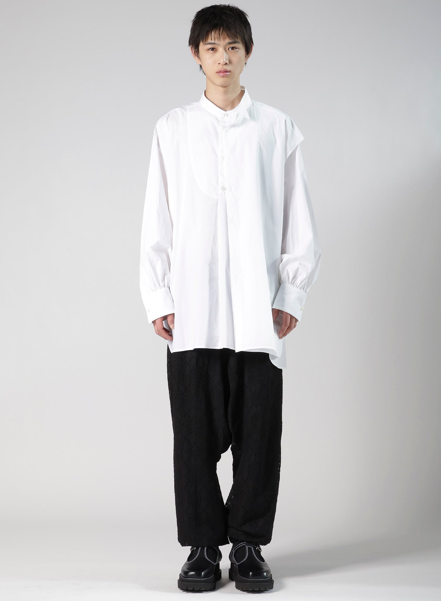 COMPACT TYPEWRITER PANEL DOUBLE BLOUSE