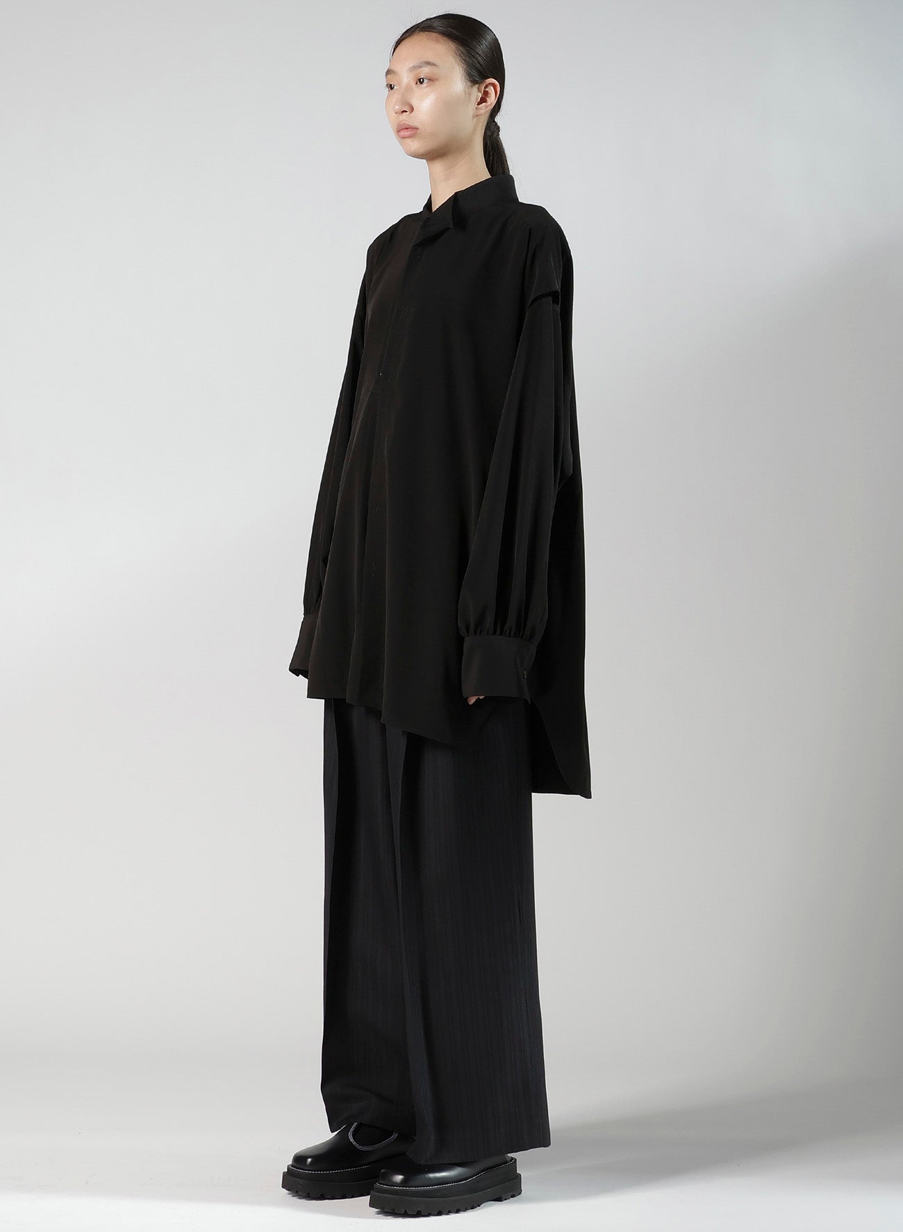 TA/PE SUPER VIYON TUSSER PANEL DOUBLE BLOUSE