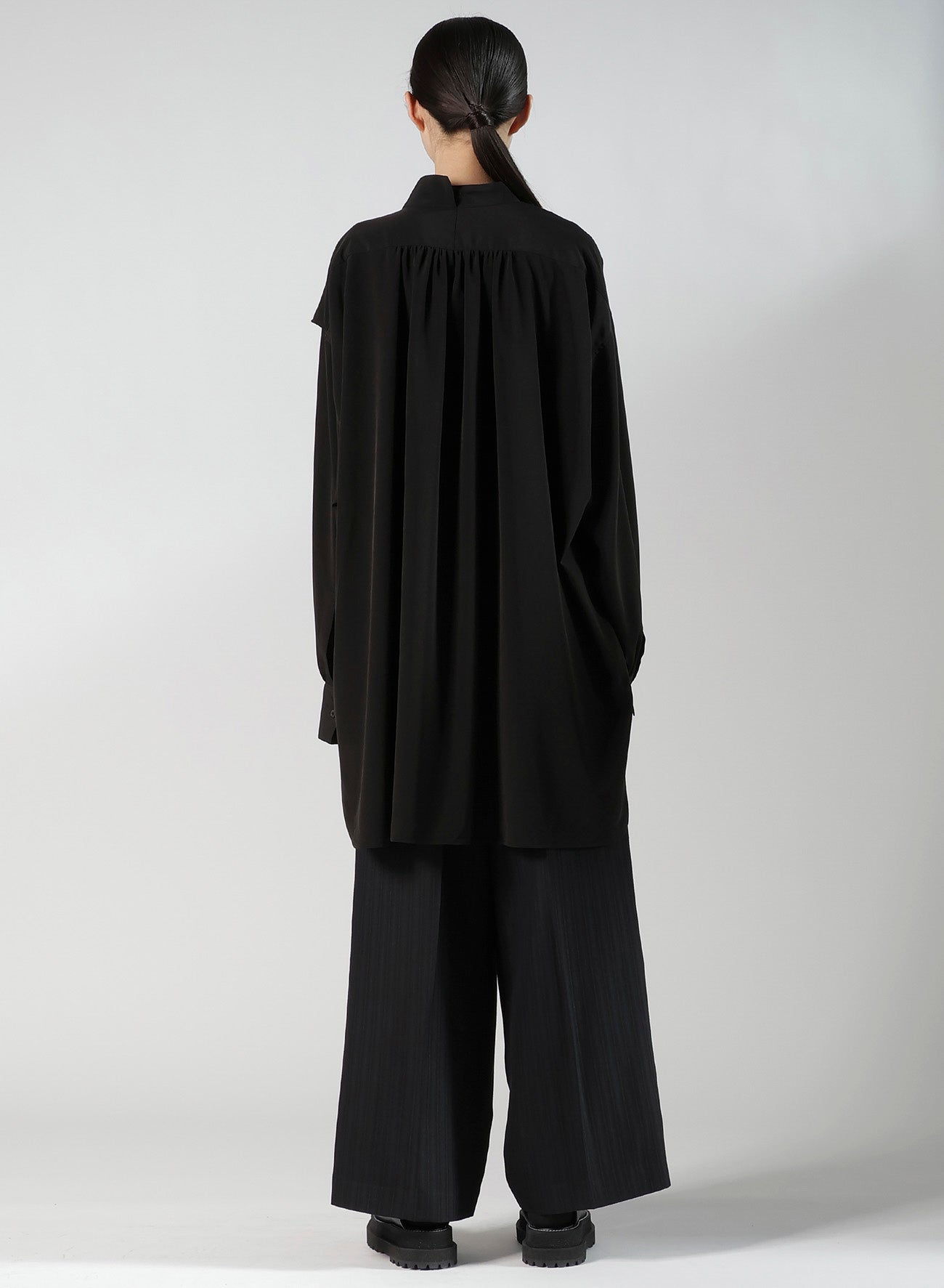 TA/PE SUPER VIYON TUSSER PANEL DOUBLE BLOUSE