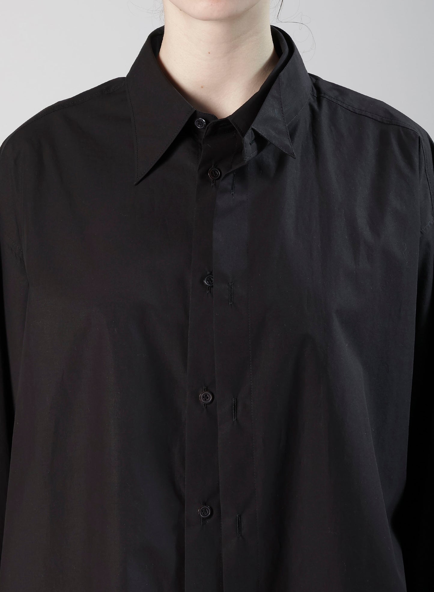 COMPACT TYPEWRITER WING COLLAR DOUBLE SHIRT