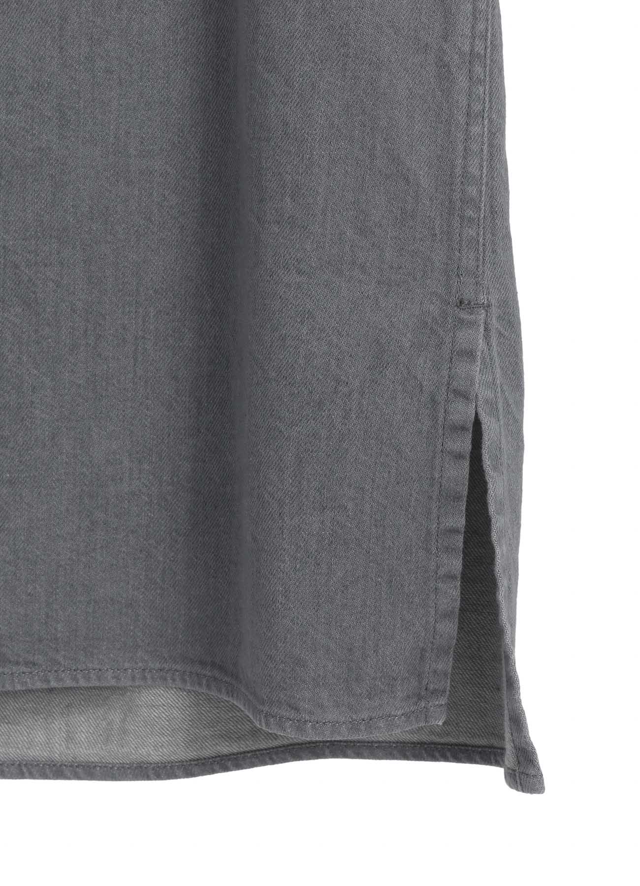 SPOTTED DENIM BIG GOWN BLOUSE